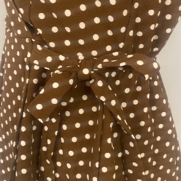 Monteau Sleeveless Polka Dot Wrap Peplum Blouse - Picture 7 of 9